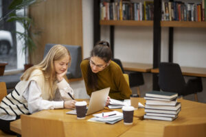 students working study group